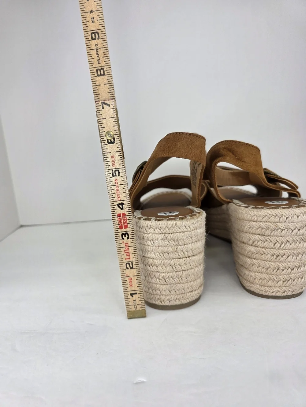 Universal Thread Sandals Women’s 11 Platform Espadrilles Brown Faux Suede Casual